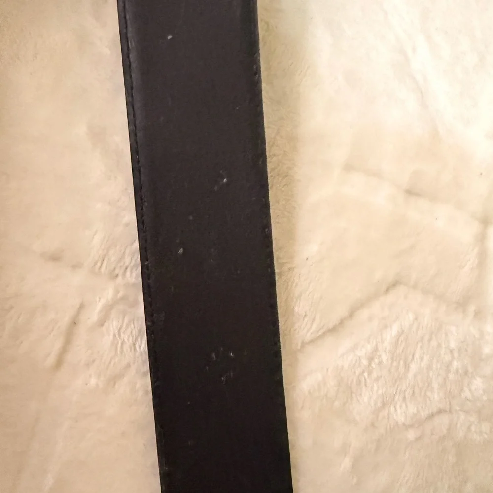 Salvatore Ferragamo Black Leather Belt with Gold Gancini Buckle